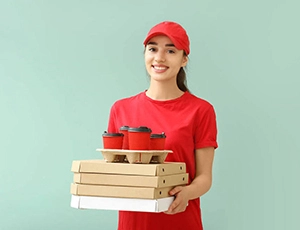 cardboard boxes for food delivery