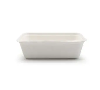 750 ml Microwavable Freezer Safe Sustainable Biodegradable Takeaway Sugarcane Rectangular Container