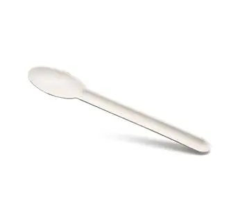 6.14inch Water Resisitant Eco-friendly Renewable Freezer Safe Heavy-Duty Disposable Sugarcane Bagasse Spoon
