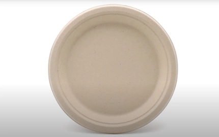 Sustainable Biodegradable Plant-based Disposable Round Plate