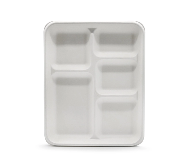 5 compartment compostable food trays