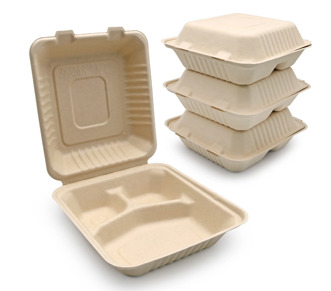 biodegradable 3 compartment container
