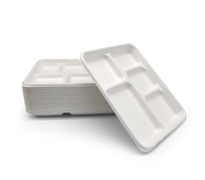 biodegradable 5 compartment trays