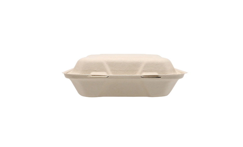 50 Pack Compostable Take Out Food Containers with Lids 700/850 ML  Biodegradable Disposable Natural Bagasse Lunch Box