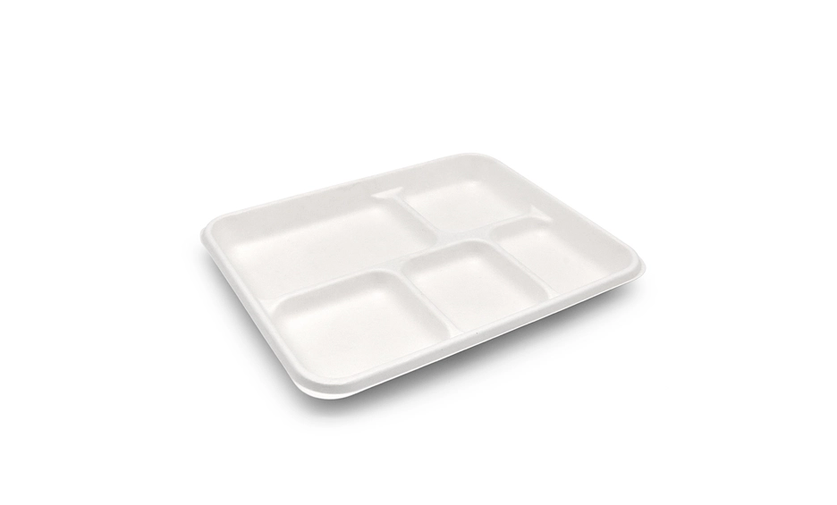 Fiber Lunch Tray (5 Compartment) 500 per case – Green Safe Products