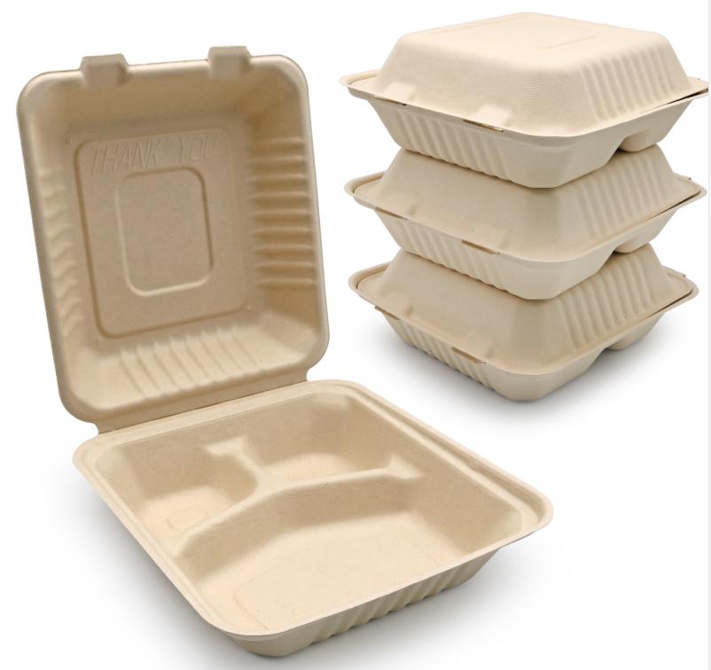 biodegradable 3 compartment container