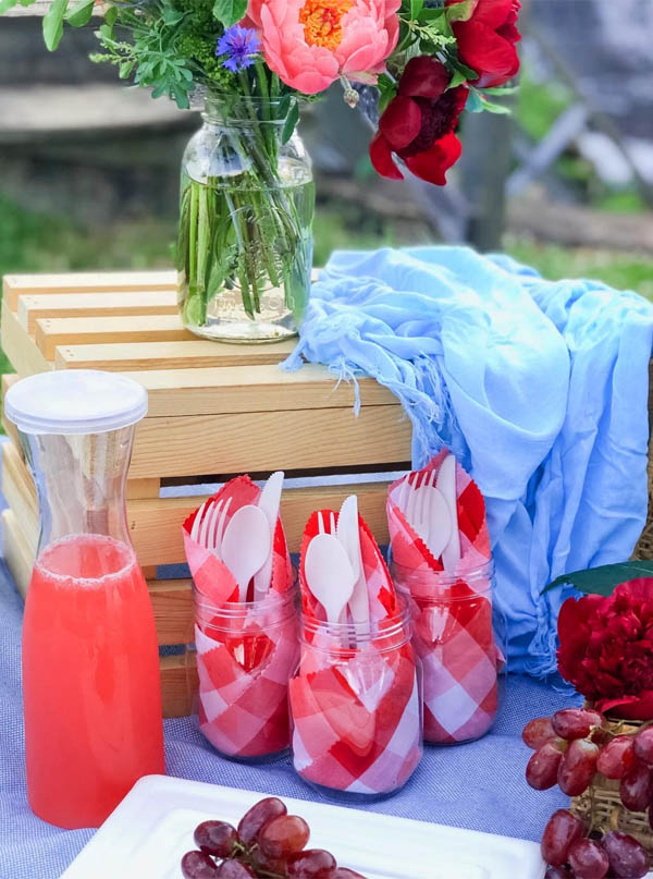 An American picnic in an eco-friendly way